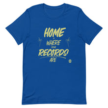 Load image into Gallery viewer, Arts &amp; Crafts &quot;Home Is Where Your Records Are&quot; T-shirt (Blue)