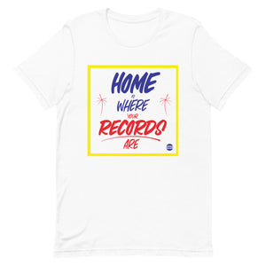 Arts & Crafts Fall 2023 Merch Collection "Home Is Where Your Records Are" T-shirt (White)