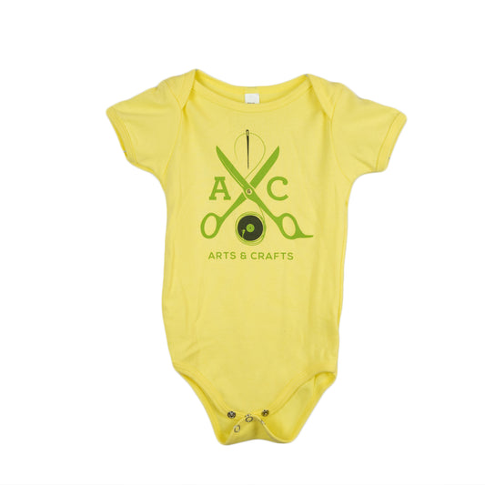 Arts and Crafts - Yellow Scissors Baby Onesie