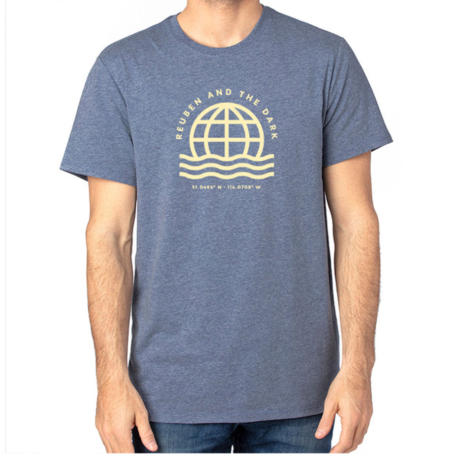 Reuben and the Dark - Heather Navy Globe T-Shirt